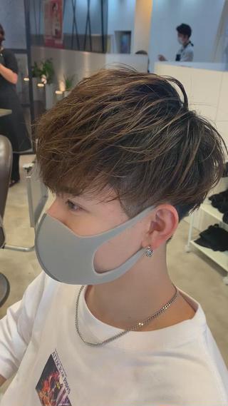 ショート メンズ メンズパーマ/難波/ 心斎橋　室園亮佑のヘアスタイル
