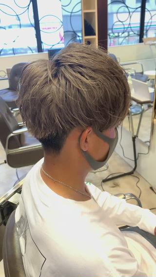 ミディアム メンズ メンズパーマ/難波/ 心斎橋　室園亮佑のヘアスタイル