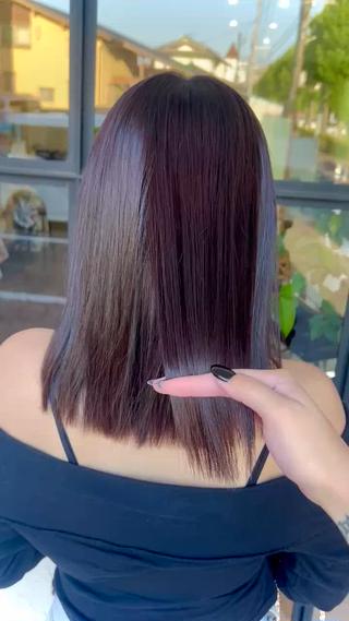 セミロング カラー Morpho Hair Product所属・井上 花音のヘアスタイル