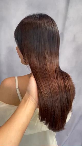 ロング ユウキ/美髪縮毛矯正 /韓国風カットのヘアスタイル