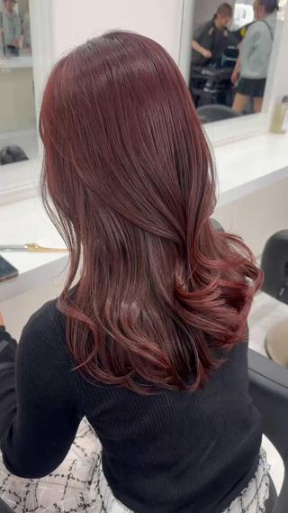 ロング 暖色ヘア/艶髪レッド セナ🎀のヘアスタイル