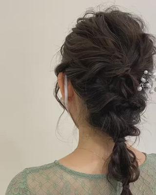 ミディアム ヘアアレンジ 細めハイライト🩶 ボブ/レイヤーカットのヘアスタイル