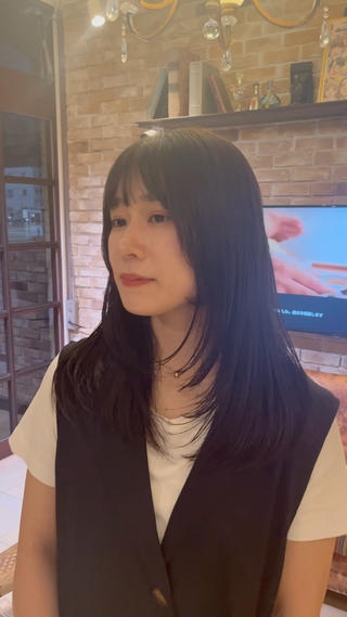 セミロング 🧡ミルクティー/ レイヤー🧡ショウナのヘアスタイル