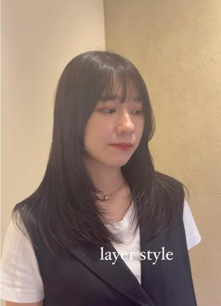 セミロング 🧡ミルクティー/ レイヤー🧡ショウナのヘアスタイル