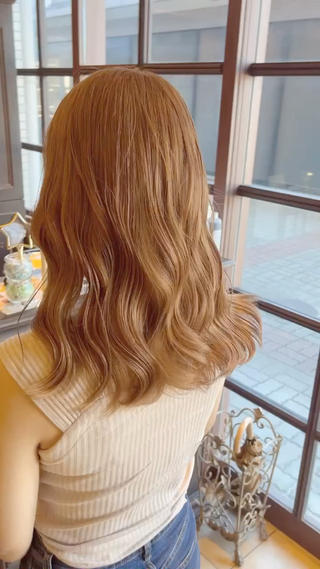 ロング 🧡ミルクティー/ レイヤー🧡ショウナのヘアスタイル