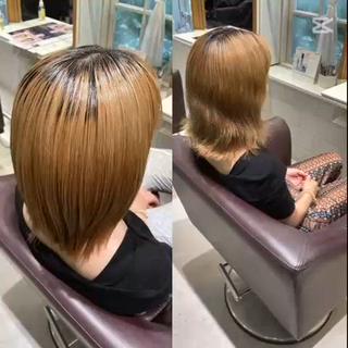 ミディアム agree~calling~所属・木 のみのヘアスタイル