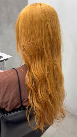 ロング ブリーチ縮毛矯正 ハイライト/Yutoのヘアスタイル