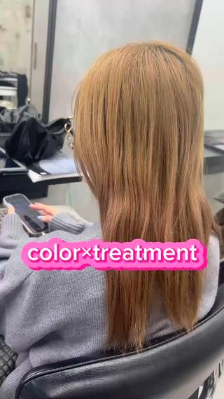 カラー ブリーチ縮毛矯正 ハイライト/Yutoのヘアスタイル