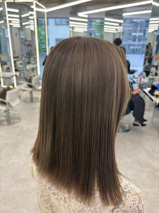 セミロング カラー 透明感/韓国風 🇰🇷RYUKIのヘアスタイル