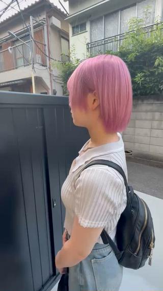 ショート カラー 【ピンク×ブロンド】 髪質改善/大和🎀のヘアスタイル
