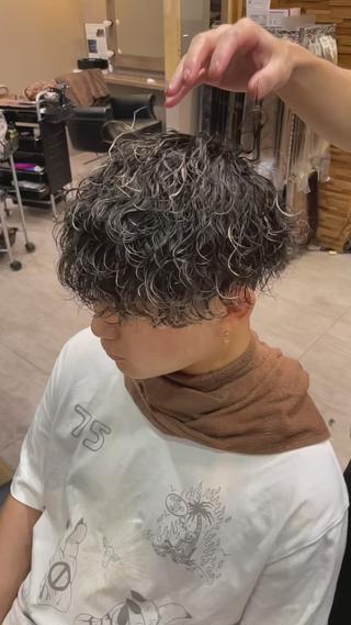 ショート パーマ メンズ 【men's Lapis横浜】海人のヘアスタイル