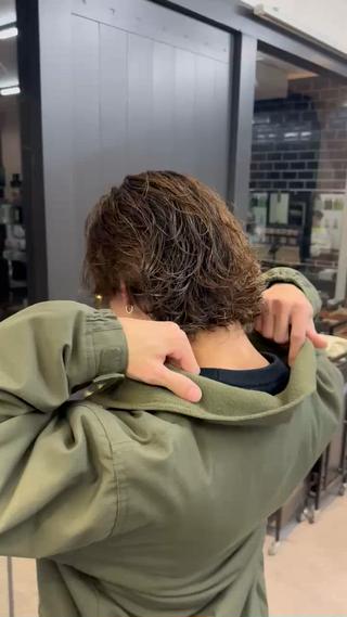 ミディアム パーマ メンズ 【men's Lapis横浜】海人のヘアスタイル