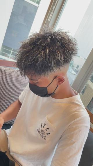 ショート カラー パーマ メンズ 【men's Lapis横浜】海人のヘアスタイル