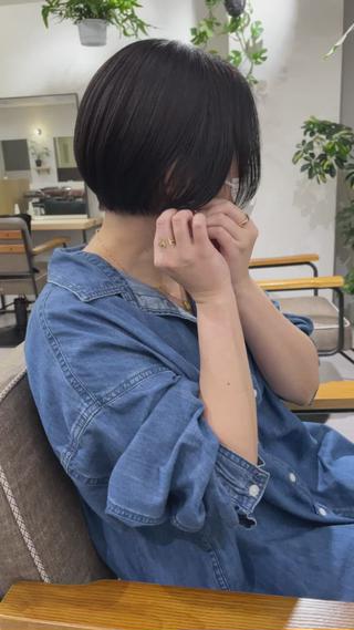 ショート カラー パーマ* 顔まわり似合わせのヘアスタイル