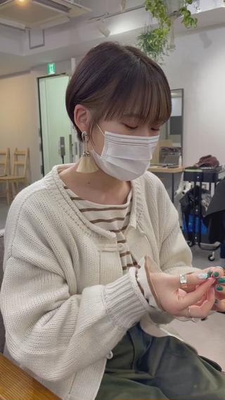 ショート カラー パーマ* 顔まわり似合わせのヘアスタイル