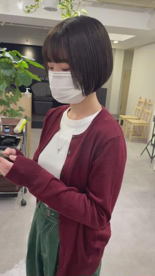 ショート カラー パーマ* 顔まわり似合わせのヘアスタイル