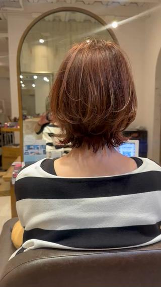 ショート 縮毛矯正/ショート/ レイヤー/畑中正敏のヘアスタイル