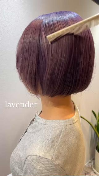 #ボブ#ミニボブ#顔まわりレイヤー#ボブレイヤー#レイヤーボブ#ラベンダーカラー#ケアブリーチ 
