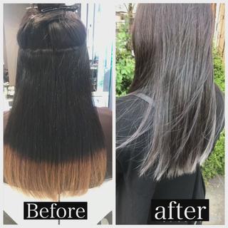 セミロング 下條 真のヘアスタイル