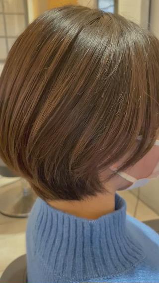 ショート パーマ 渡部雄大 ショート／縮毛矯正のヘアスタイル