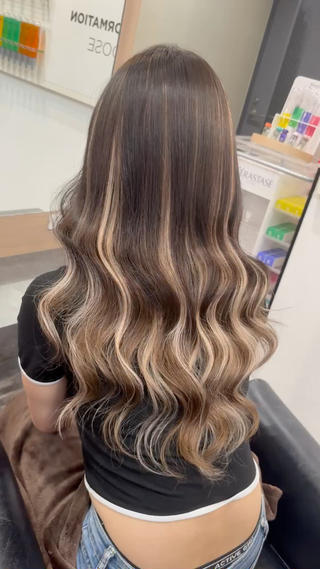 ロング カラー 横浜/エクステ特化× 艶カラー/あいかのヘアスタイル