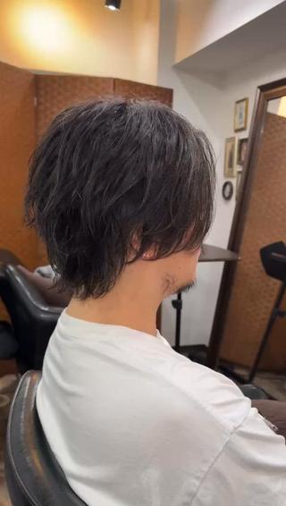 ショート パーマ メンズ 渋谷宮益坂 omoのヘアスタイル