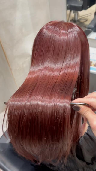 ロング カラー 髪質改善カラー✖︎ 縮毛矯正✨️店長純大のヘアスタイル