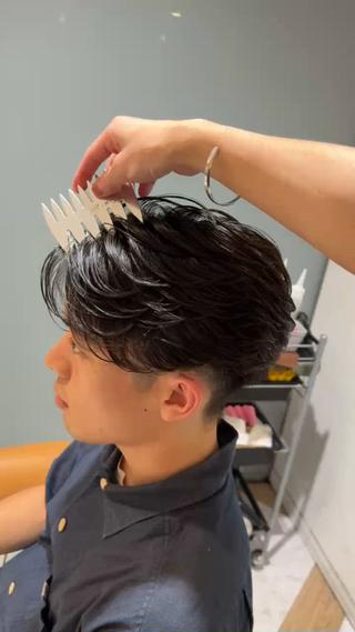 メンズ Lond  strada所属・ハクヤ心斎橋 縮毛矯正/パーマのヘアスタイル