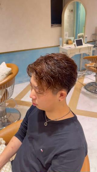 ミディアム Lond  strada所属・ハクヤ心斎橋 パーマ/縮毛矯正のヘアスタイル