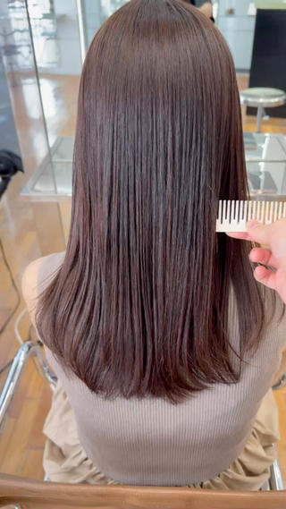 セミロング カラー パーマ KOHNO/ブリーチ なし/透明感カラーのヘアスタイル