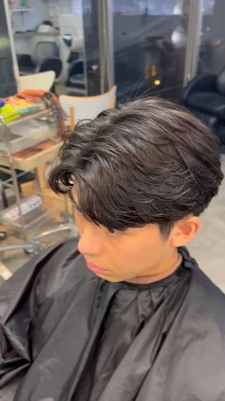 #フェザーパーマ#ニュアンスパーマ#センターパート#パーマ男子