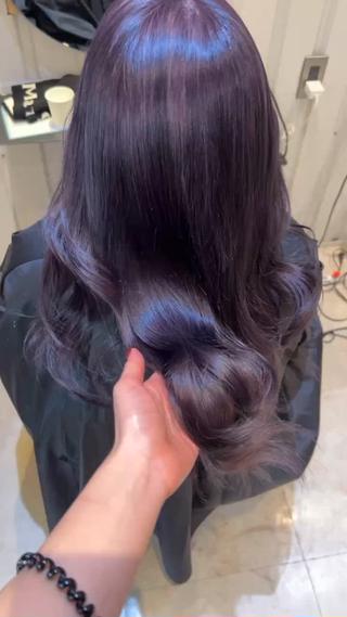 リタッチからのラベンダーグレージュ