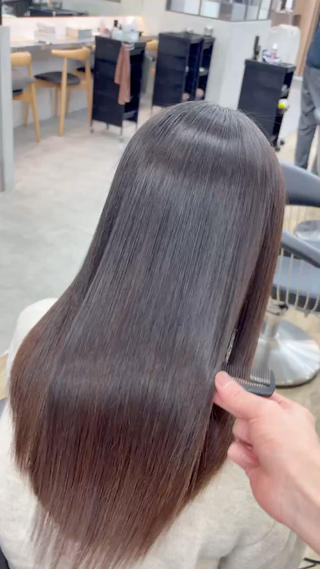 ロング 縮毛矯正/韓国ヘア /ブリーチ/柴山のヘアスタイル