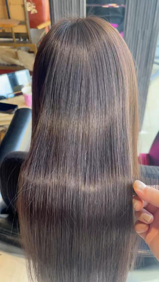 ロング パーマ よしなり あみのヘアスタイル