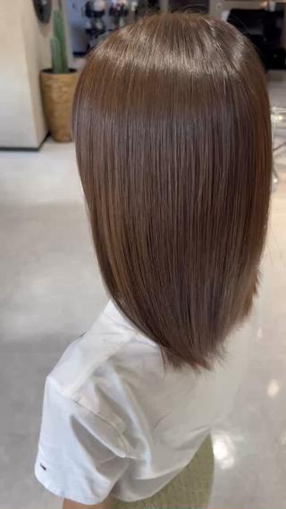 ミディアム カラー 《.Xian》ホソミ /透明感カラー/艶髪のヘアスタイル