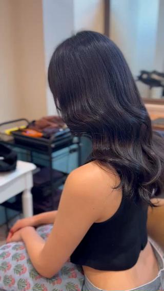 ロング カラー ❤︎韓国レイヤー/透 明感カラー/目黒のヘアスタイル
