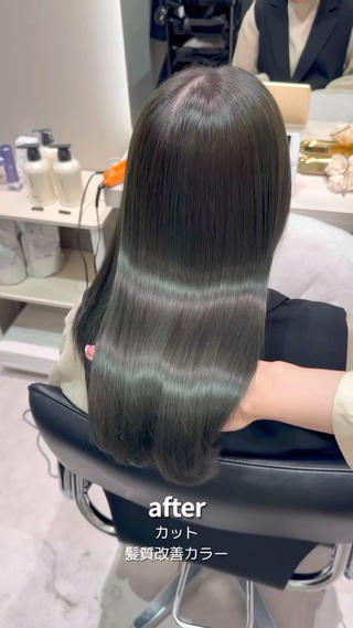 ロング カラー レイヤー/髪質改善カ ラ-🤍津田奈々美‎のヘアスタイル