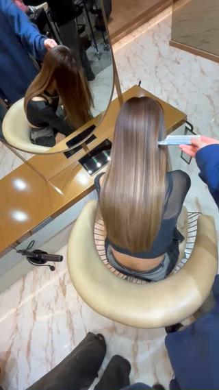 ロング カラー パーマ ヘアアレンジ 🏆ハッシュカット× 髪質改善🏆カイトのヘアスタイル