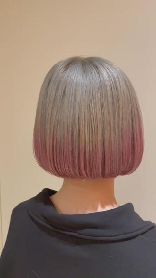 ショート カラー NINE+/代表 ブリーチ特化型サロンのヘアスタイル