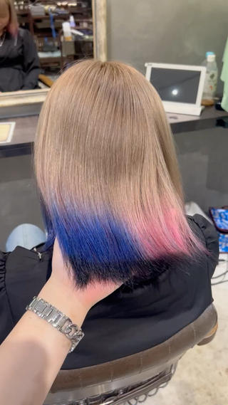 ショート カラー ハイトーン、カラー 特化⟡.·すわ☁️のヘアスタイル