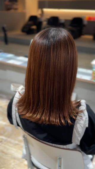 ミディアム 谷口 萌瑛のヘアスタイル