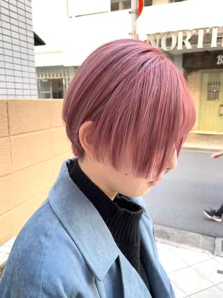 ショート カラー 美髪カラー✨本間 貴広のヘアスタイル