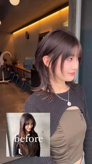 韓国のレイヤースタイル
耳にかけても可愛いのがレイヤーカットです♡
毛先の軽さがポイントです
日本の美容室ではあまり見かけないスカスカな感じ一度体験しにきてください 