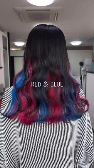 デザインカラー 赤×青♪