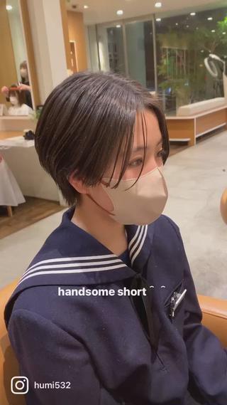 ハンサムショートでカッコ可愛く＾＾

学生様は平日50%オフなのでこの機会に是非＾＾︎

ご予約お待ちしてます！ 