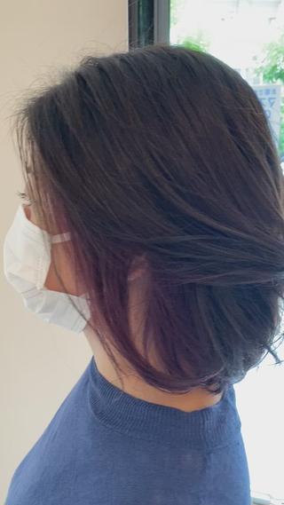 インナーカラー 紫 バイオレット