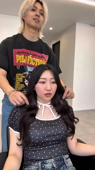 ロング エクステ×ベージュ 韓国ヘア/KENTAのヘアスタイル