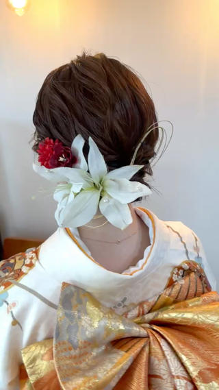 卒業式ヘア　シニヨン 