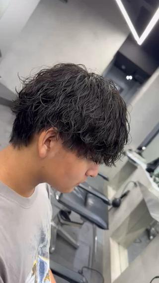 パーマ メンズ 山本 蓮のヘアスタイル