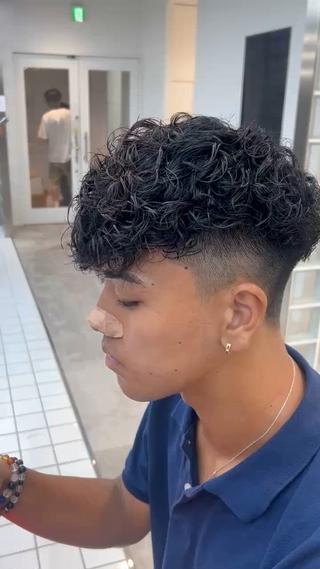 パーマ メンズ 山本 蓮のヘアスタイル